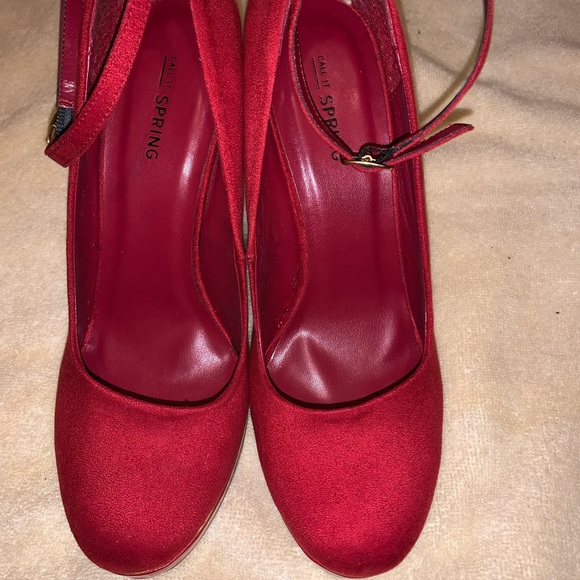 Red Platform Wedges - Picture 3 of 3